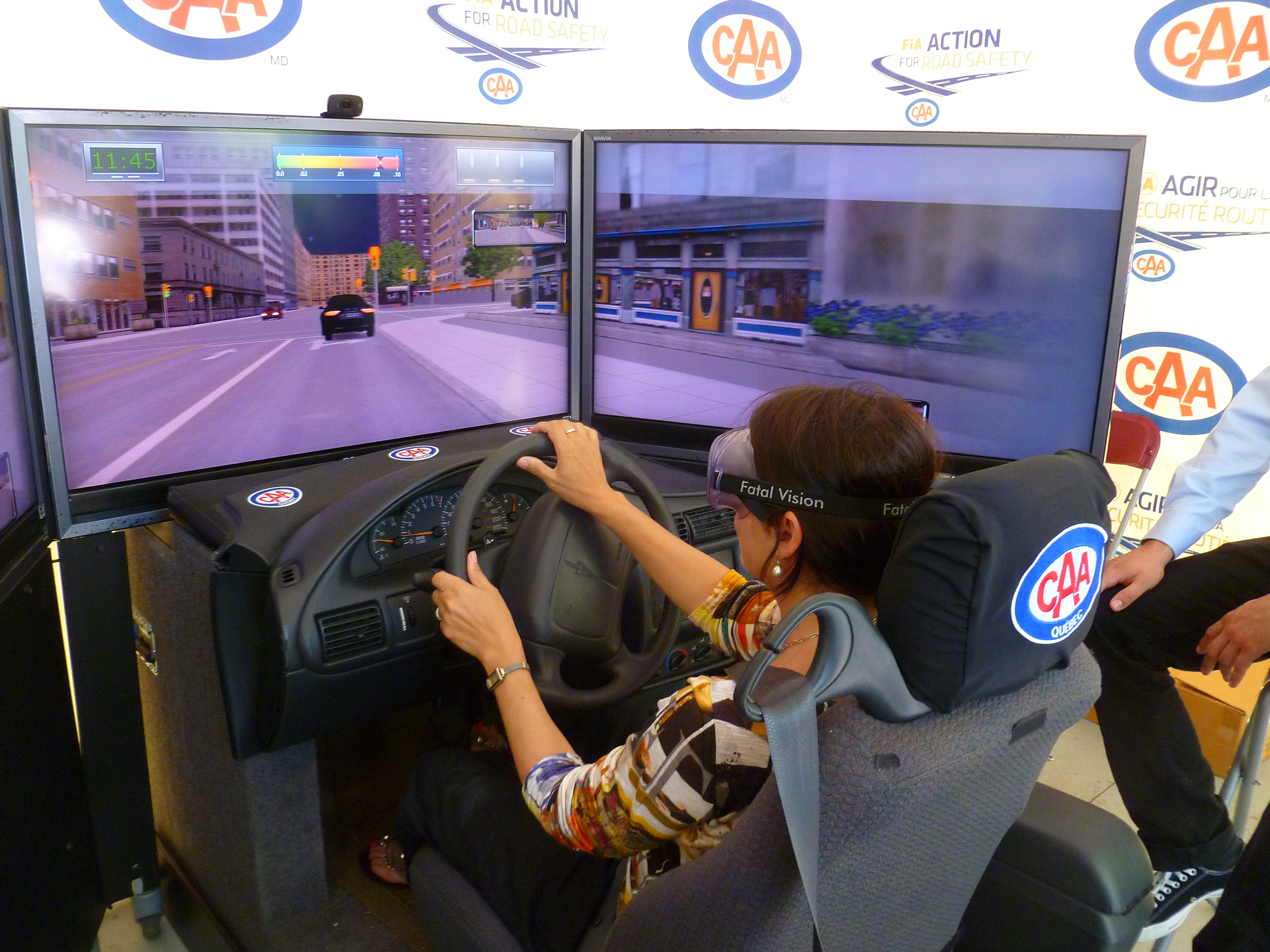 Simulators bring drunk driving to life